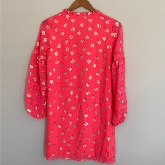 NEW Lilly Pulitzer Giana Silk Coral Cocktail Dress - Picture 8 of 8